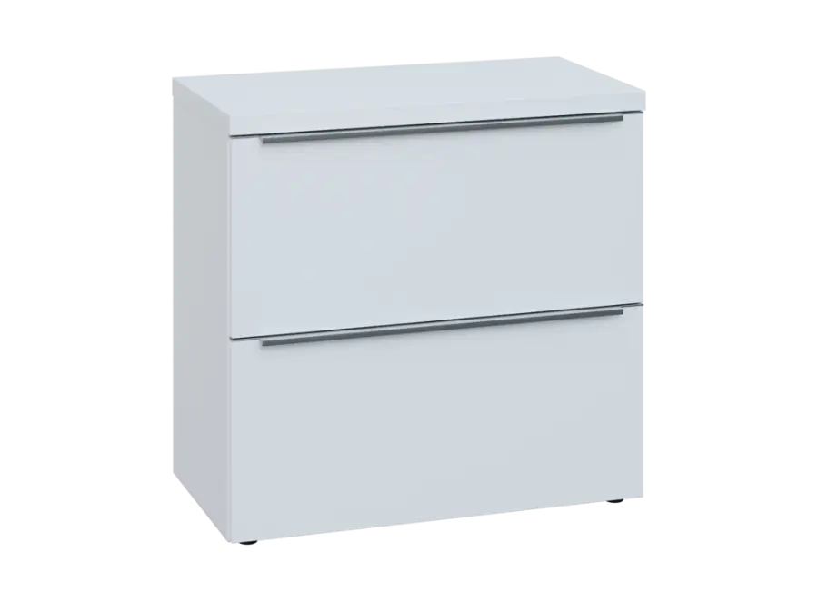 SIN 2 - 82Z kancelářská skříň, 2-zásuvková, 770x800x400, bílá